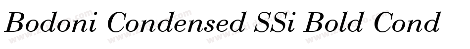 Bodoni Condensed SSi Bold Condensed字体转换
